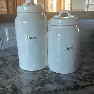 Rae Dunn Flour & Sugar containers